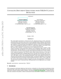 Unveiling Document Structures with YOLOv5 Layout Detection