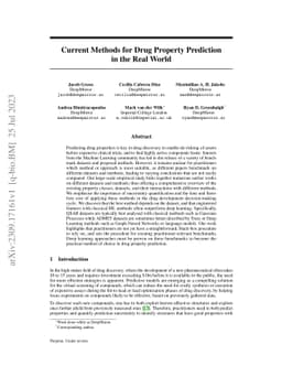 Current Methods for Drug Property Prediction in the Real World
