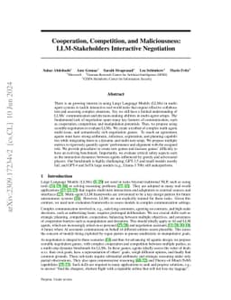 Cooperation, Competition, and Maliciousness: LLM-Stakeholders
  Interactive Negotiation