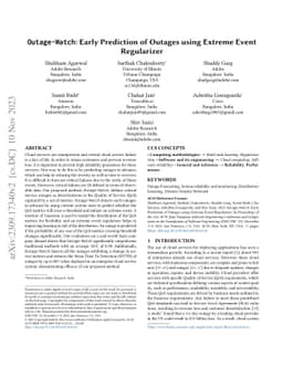 Outage-Watch: Early Prediction of Outages using Extreme Event
  Regularizer