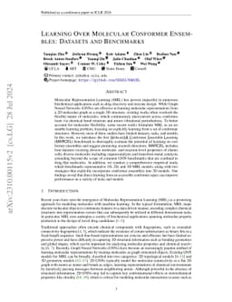 Learning Over Molecular Conformer Ensembles: Datasets and Benchmarks