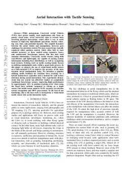 Aerial Interaction with Tactile Sensing