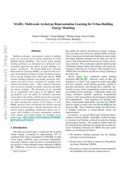 MARL: Multi-scale Archetype Representation Learning for Urban Building
  Energy Modeling