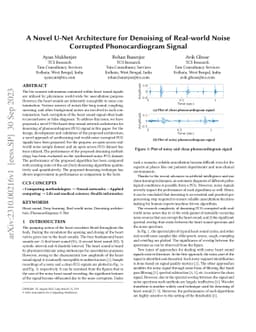 A Novel U-Net Architecture for Denoising of Real-world Noise Corrupted
  Phonocardiogram Signal