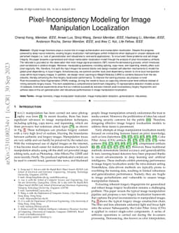 Pixel-Inconsistency Modeling for Image Manipulation Localization