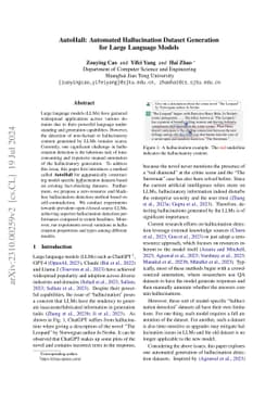 AutoHall: Automated Hallucination Dataset Generation for Large Language
  Models
