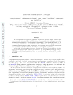 Bounded Simultaneous Messages
