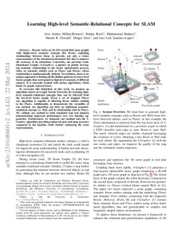 Learning High-level Semantic-Relational Concepts for SLAM
