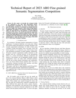 Technical Report of 2023 ABO Fine-grained Semantic Segmentation
  Competition
