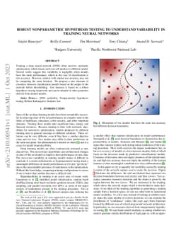 Robust Nonparametric Hypothesis Testing to Understand Variability in
  Training Neural Networks