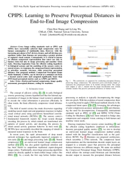 CPIPS: Learning to Preserve Perceptual Distances in End-to-End Image
  Compression