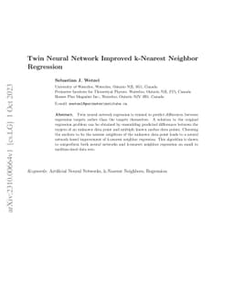 Twin Neural Network Improved k-Nearest Neighbor Regression