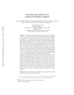 Learning Type Inference for Enhanced Dataflow Analysis