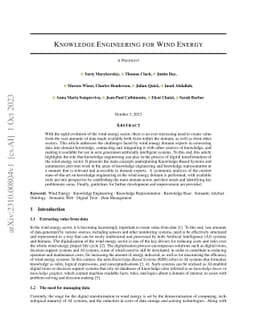 Knowledge Engineering for Wind Energy