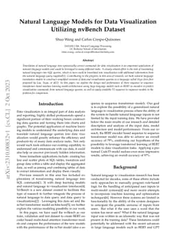 Natural Language Models for Data Visualization Utilizing nvBench Dataset