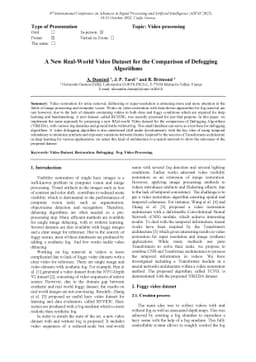 A New Real-World Video Dataset for the Comparison of Defogging
  Algorithms