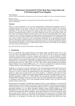 Multi-Sensor Terrestrial SLAM for Real-Time, Large-Scale, and
  GNSS-Interrupted Forest Mapping