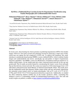 HyMNet: a Multimodal Deep Learning System for Hypertension
  Classification using Fundus Photographs and Cardiometabolic Risk Factors