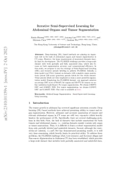Iterative Semi-Supervised Learning for Abdominal Organs and Tumor
  Segmentation