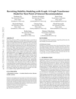 Revisiting Mobility Modeling with Graph: A Graph Transformer Model for
  Next Point-of-Interest Recommendation