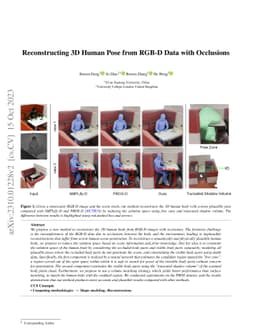 Reconstructing 3D Human Pose from RGB-D Data with Occlusions