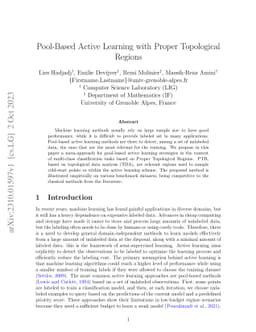 Pool-Based Active Learning with Proper Topological Regions
