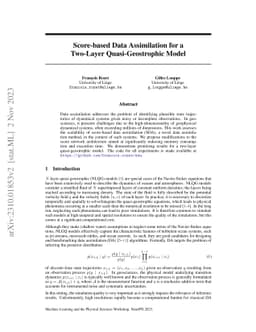 Score-based Data Assimilation for a Two-Layer Quasi-Geostrophic Model