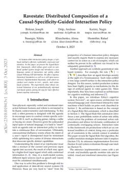 Ravestate: Distributed Composition of a Causal-Specificity-Guided
  Interaction Policy