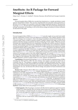 fmeffects: An R Package for Forward Marginal Effects