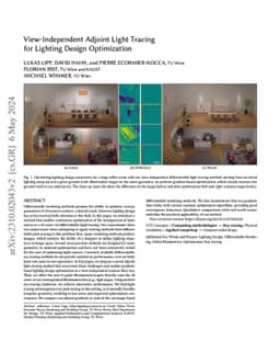 View-Independent Adjoint Light Tracing for Lighting Design Optimization