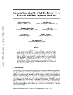 Exploring Generalisability of Self-Distillation with No Labels for
  SAR-Based Vegetation Prediction
