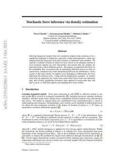 Stochastic force inference via density estimation