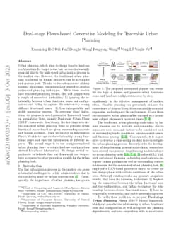 Dual-stage Flows-based Generative Modeling for Traceable Urban Planning