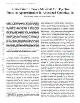 Parameterized Convex Minorant for Objective Function Approximation in
  Amortized Optimization