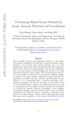 A Prototype-Based Neural Network for Image Anomaly Detection and
  Localization