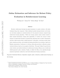 Online Estimation and Inference for Robust Policy Evaluation in Reinforcement Learning