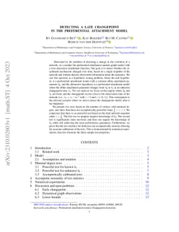 Detecting a late changepoint in the preferential attachment model