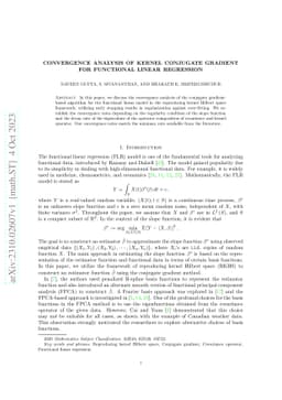 Convergence Analysis of Kernel Conjugate Gradient for Functional Linear
  Regression