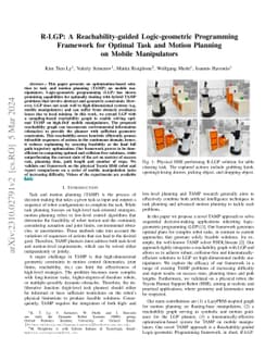 R-LGP: A Reachability-guided Logic-geometric Programming Framework for
  Optimal Task and Motion Planning on Mobile Manipulators