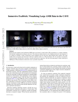 Immersive ExaBrick: Visualizing Large AMR Data in the CAVE