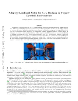 Adaptive Landmark Color for AUV Docking in Visually Dynamic Environments