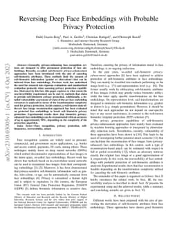 Reversing Deep Face Embeddings with Probable Privacy Protection