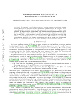 Spectral alignment of stochastic gradient descent for high-dimensional classification tasks