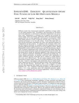 EfficientDM: Efficient Quantization-Aware Fine-Tuning of Low-Bit
  Diffusion Models