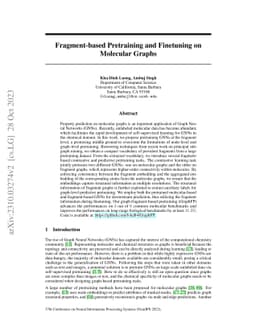 Fragment-based Pretraining and Finetuning on Molecular Graphs