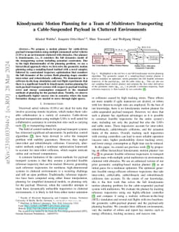 Kinodynamic Motion Planning for a Team of Multirotors Transporting a
  Cable-Suspended Payload in Cluttered Environments