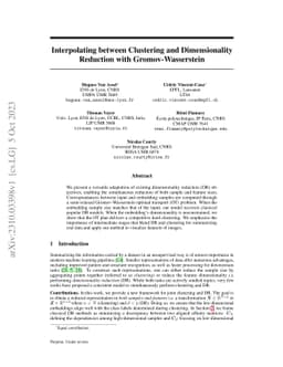 Interpolating between Clustering and Dimensionality Reduction with
  Gromov-Wasserstein