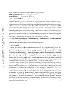 User Attitudes to Content Moderation in Web Search