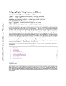 Designing Digital Voting Systems for Citizens: Achieving Fairness and
  Legitimacy in Participatory Budgeting