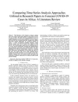 Comparing Time-Series Analysis Approaches Utilized in Research Papers to
  Forecast COVID-19 Cases in Africa: A Literature Review